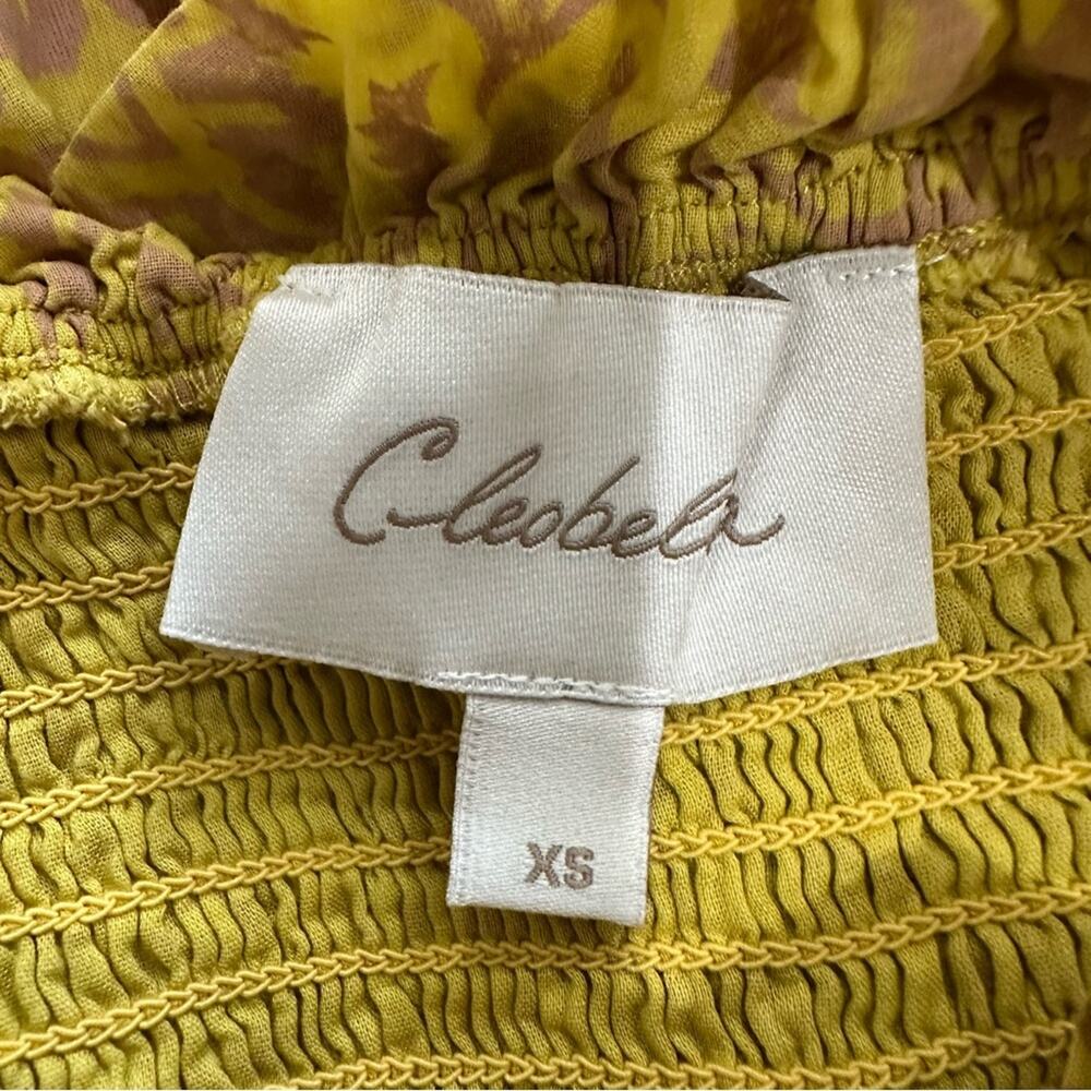 Cleobella Luna Mini Dress Women’s Size XS Organic Cotton Puff Sleeve Tiered - Picture 11 of 16